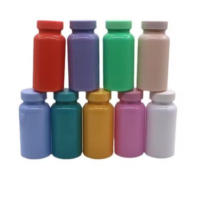 pharmacy Medicine Pill Bottle Hot Sale Plastic Screen Printing PET Customized Cosmetic Packing Cylinder white with Screw Cap