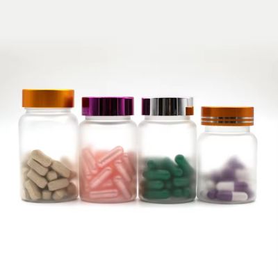 Tablet Capsule clear frosted matte bottle medical vitamin pill jars empty by packaging bottles