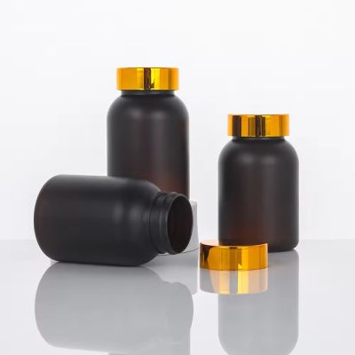 100ml 150ml Wide Mouth Amber Pharmaceutical Medical Capsule Pill Plastic Bottle 100ml 150ml 200ml with Plastic Lids for Capsules