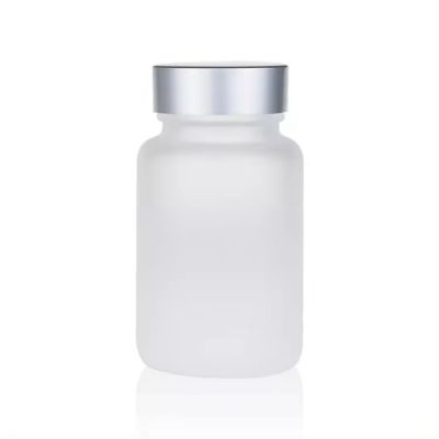 Custom 60ml 120ml 250ml Frosted Empty Medicine Pharmaceutical Pill Glass Bottle Maca Energy Capsule Health Bottle with Cap