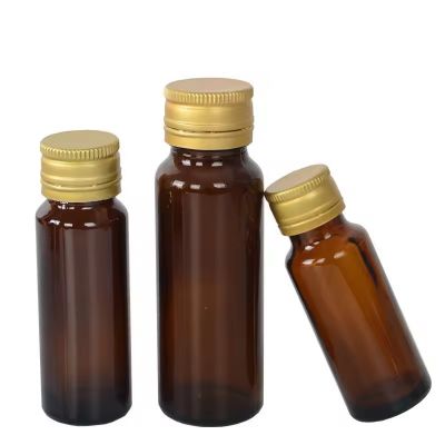 brown enzyme Oral liquid bottle 30ml 100ml medicinal syrup bottle with aluminium cap