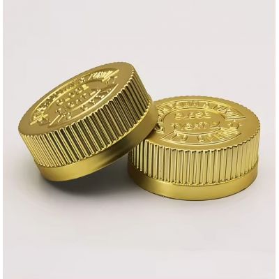 Golden Metallized Push-Turn CR Caps 33mm 38mm 45mm 53mm 70mm 89mm