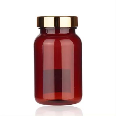 Hot-selling Amber Glass Bottle for Mouth Empty Pill Container