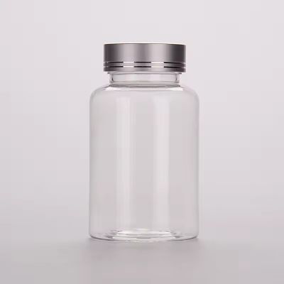3oz 150ml PET custom empy clear vitamin supplement bottle with CRC cap