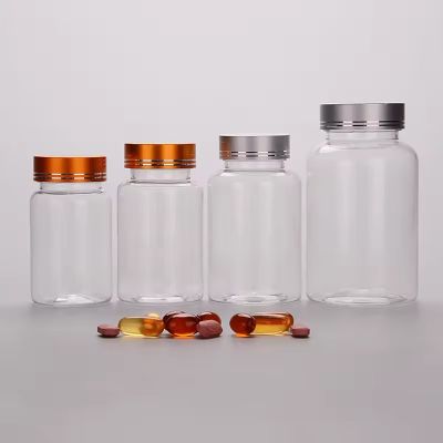 100ml 120ml 150ml 250ml luxury Electroplating empty PET plastic Frosted vitamin tablet medicine pill Drug bottle