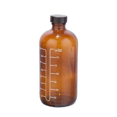 Wholesales high quality 500ml Empty Amber Liquid Medicine Boston Glass Bottle