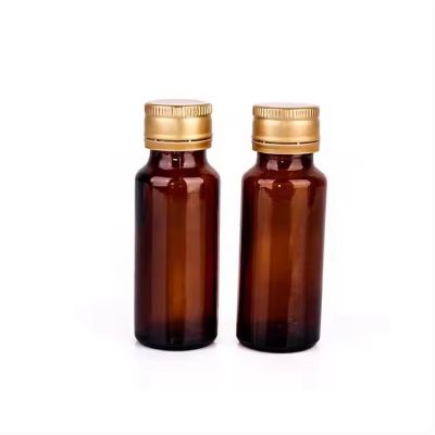 Amber Oral Liquid Medicine Glass Bottle Brown Syrup Medicine Glass Bottle With Tamper Evident Aluminum Cap