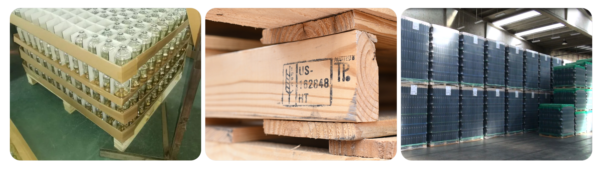 Wooden Pallet Standards for Export Glass Bottles