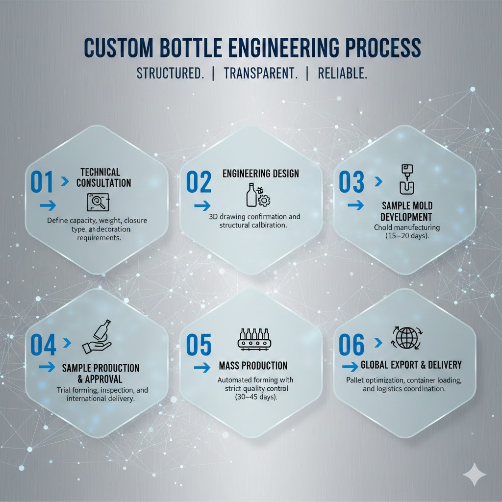 Custom glass bottle Engineering