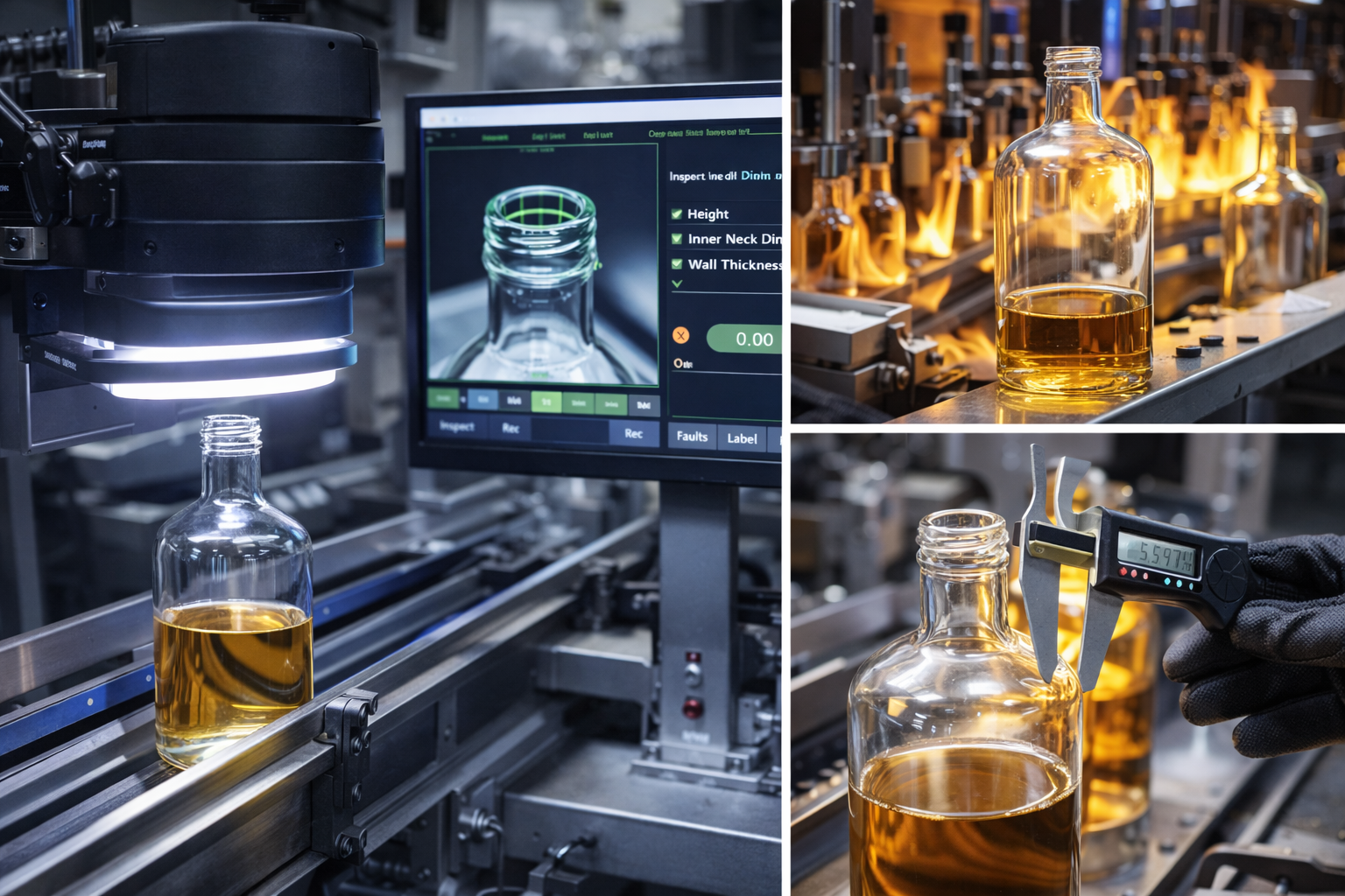 Glass bottle quality control