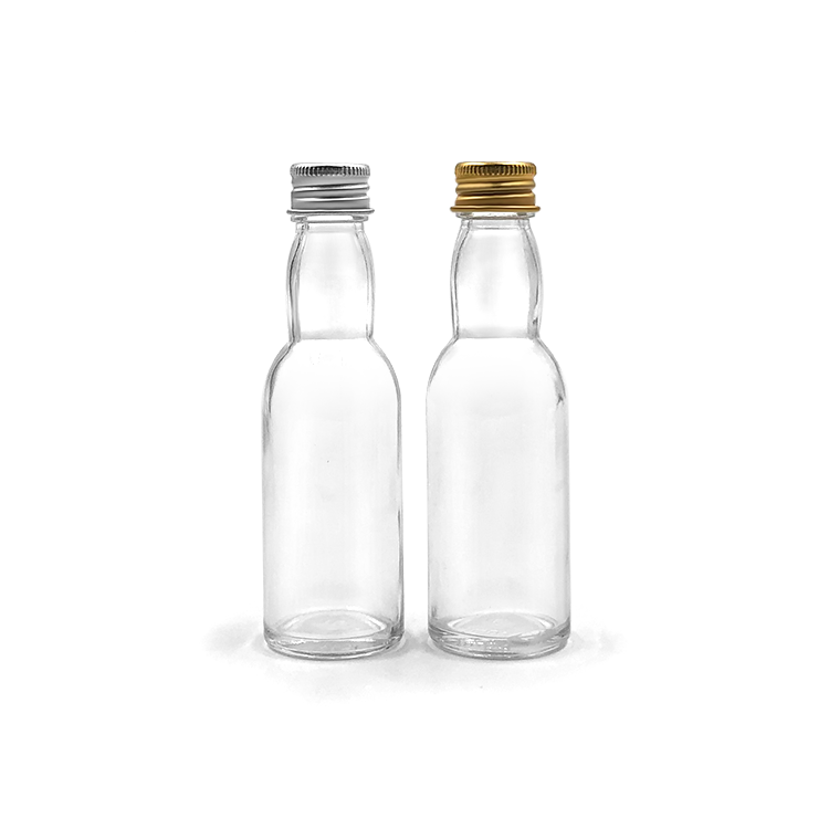 Round Mini Liquor Bottles 40ml Clear Mini Empty Alcohol Shot Bottles ...