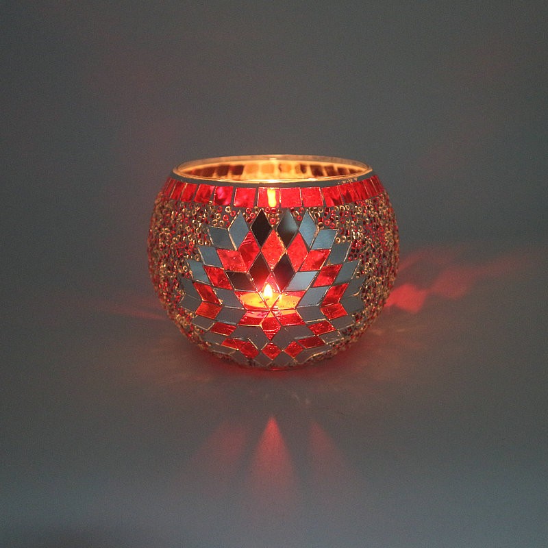 350ml Scented Mosaic Glass Votive Candle Holder High Quality Mosaic Glass Candle Holdermosaic 6448