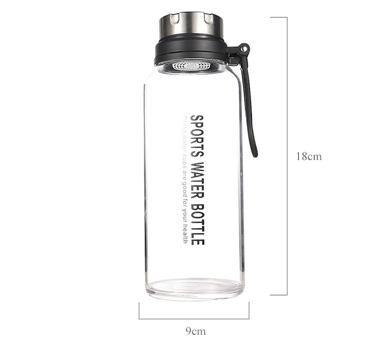 OEM/Customized Clear 750ML Borosilicate Glass Water Bottle Silicon ...