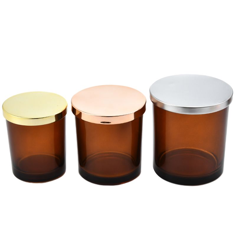 7 oz 8 oz 10 oz 15 oz amber candle jar Glass candlestick candle ...