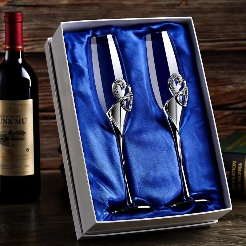 Amazon Hot Sale 100% Lead Free Classical Crystal Hand Blown Long Stem Red Wine Glass