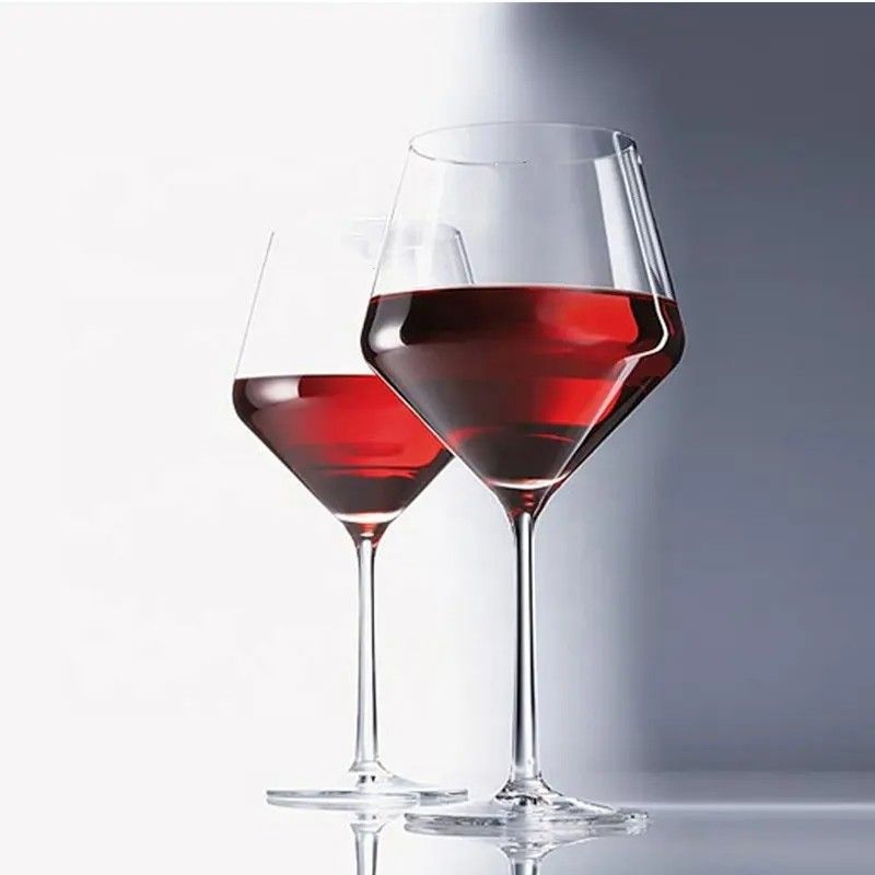 Amazon Hot Sale 100% Lead Free Classical Crystal Hand Blown Long Stem Red Wine Glass