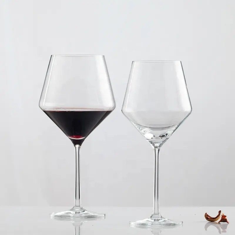 Amazon Hot Sale 100% Lead Free Classical Crystal Hand Blown Long Stem Red Wine Glass