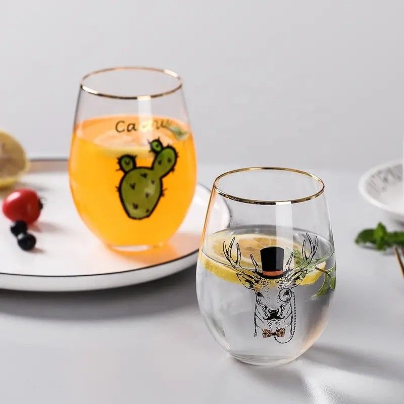 Amazon Hot Sale 100% Lead Free Classical Crystal Hand Blown Long Stem Red Wine Glass