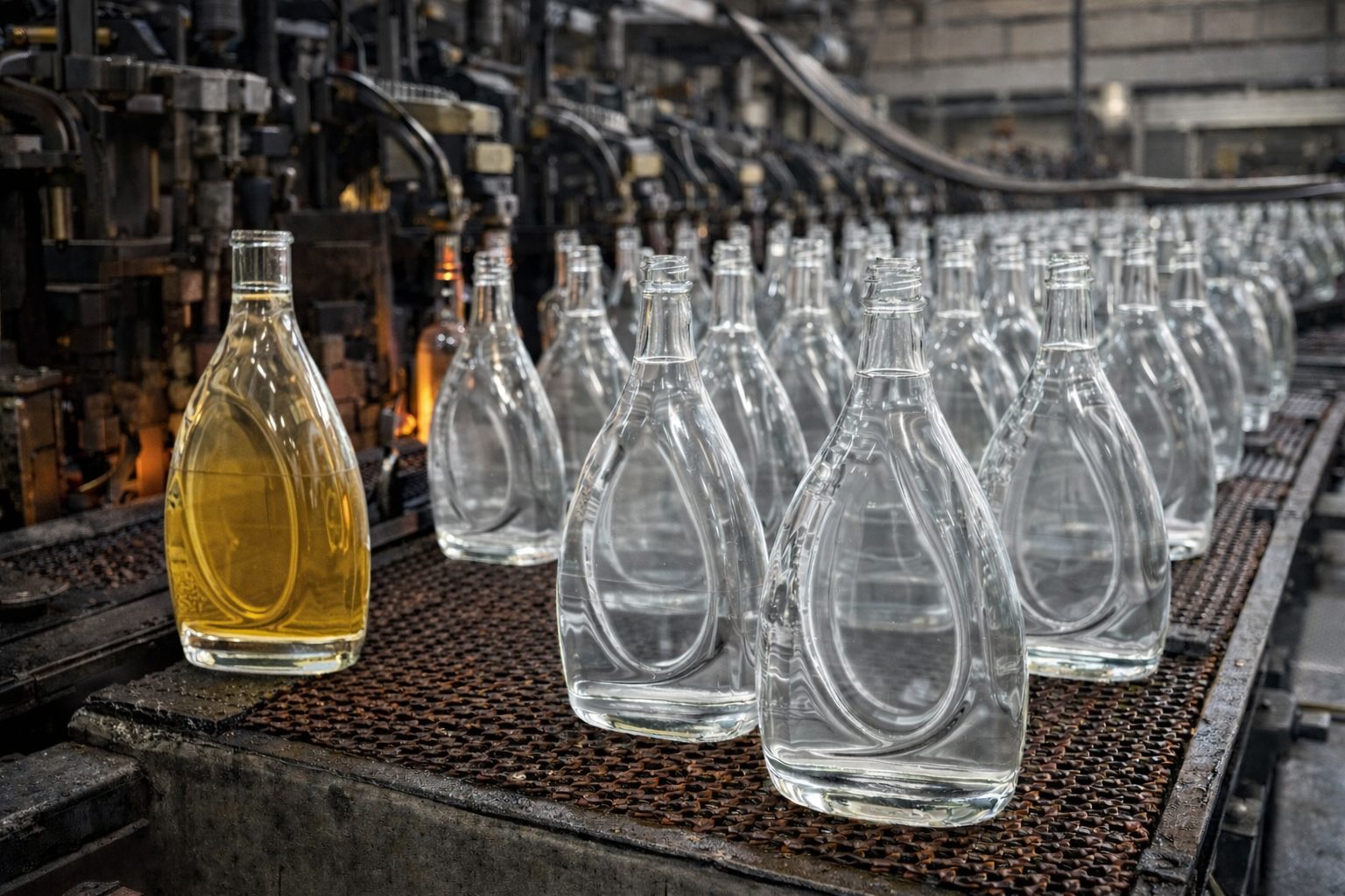 Glass bottle with cork or T-top closures