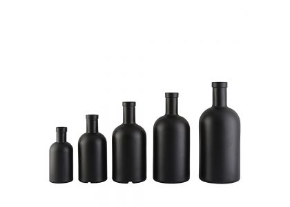 Matte Black Glass bottle