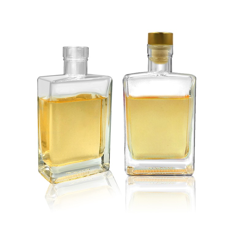 Download 250 ml small square glass spirit bottles with lids cork ...