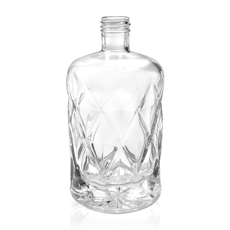 Luxury exotic liquor bottles 430ml fancy whisky bottle glass