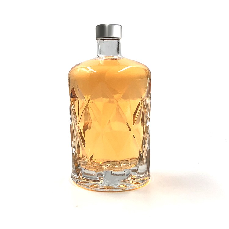 Luxury exotic liquor bottles 430ml fancy whisky bottle glass