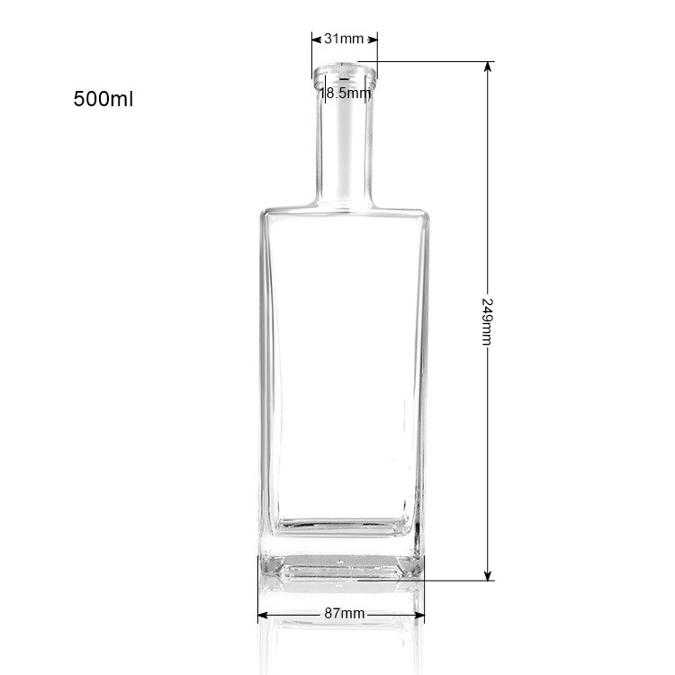 REGAL 500ML GLASS SPIRITS BOTTLE WITH STOPPER 