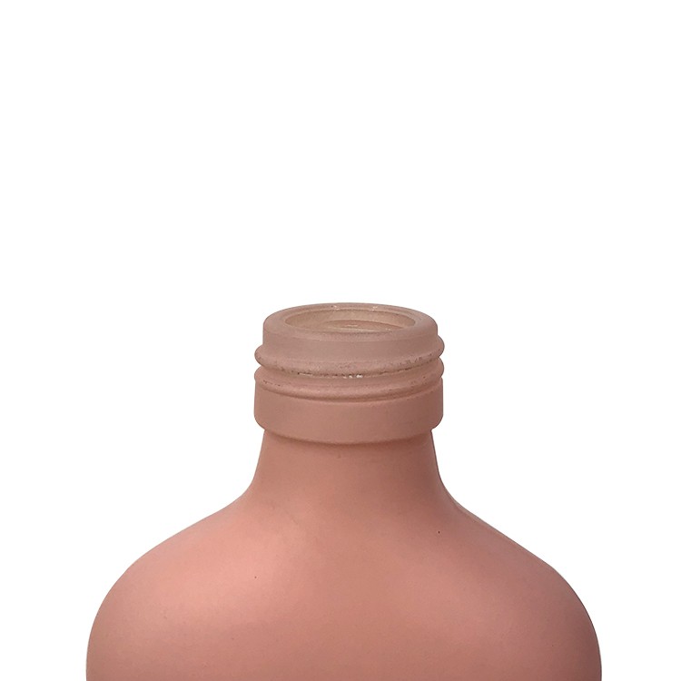  Custom pink 200ml flask glass bottle for liquor 