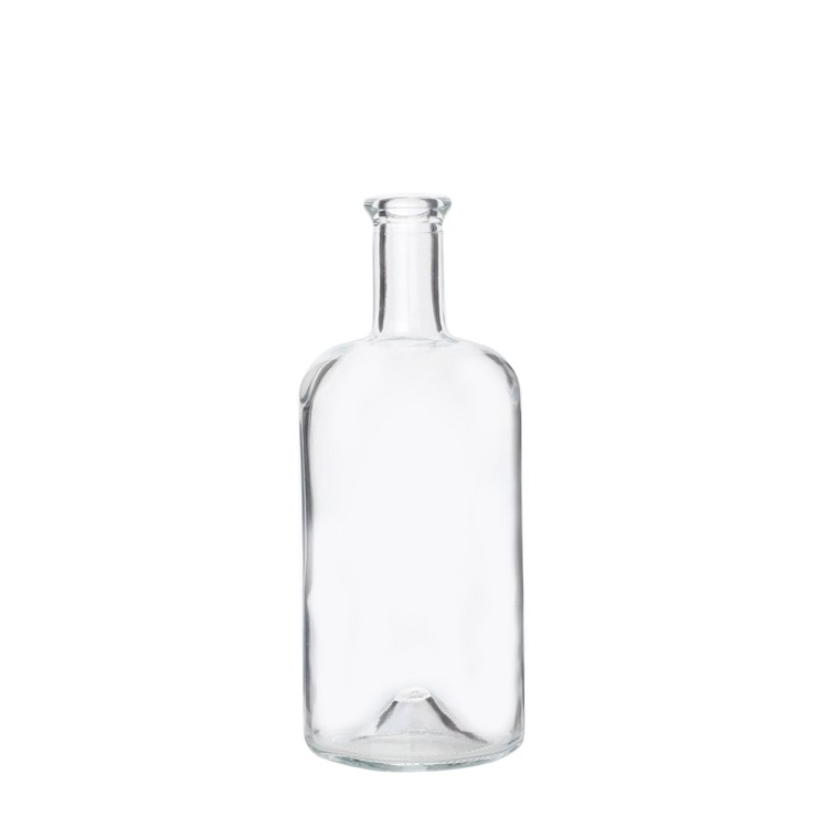 750ml Clear Glass Juniper Liquor Bottle - 12/Case, Clear Type III 18.5 mm