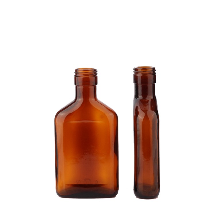150ml Glass Drinkware Type flat glass liquor bottles 