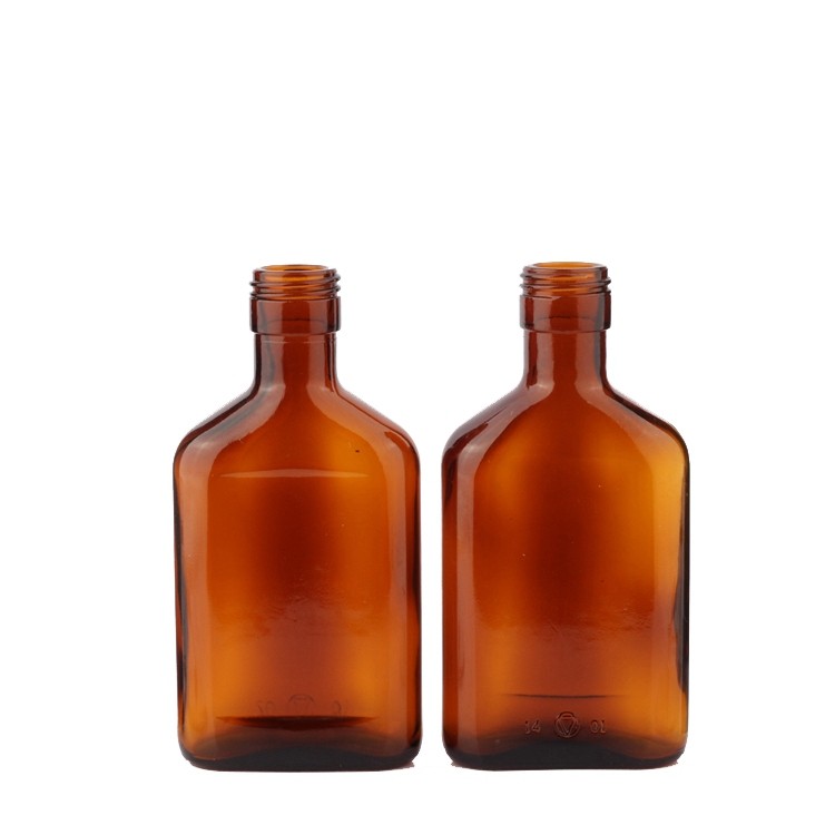 150ml Glass Drinkware Type flat glass liquor bottles 
