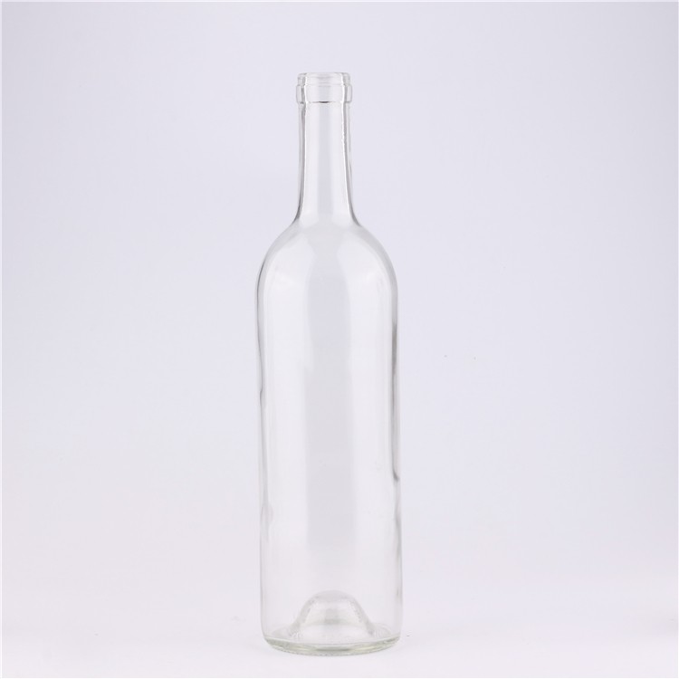 Clear Glass Red Wine Bottle Empty Wine Bottle with Cork /Screw top