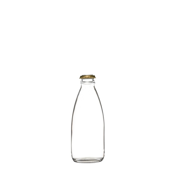 250ml Crown cap Customizable hot sale clear Beverage Glass Bottle 