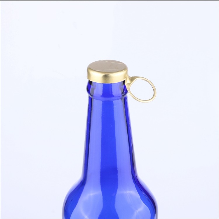Blue glass bottle 500ml beer glass bottle 