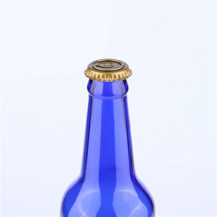Blue glass bottle 500ml beer glass bottle 