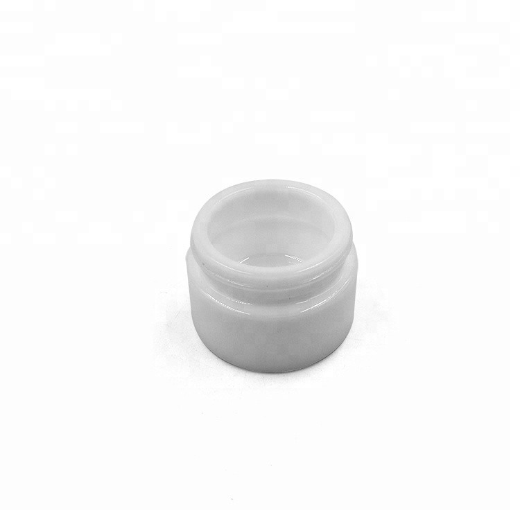 Empty opal white 30 ml glass cream jar 30g