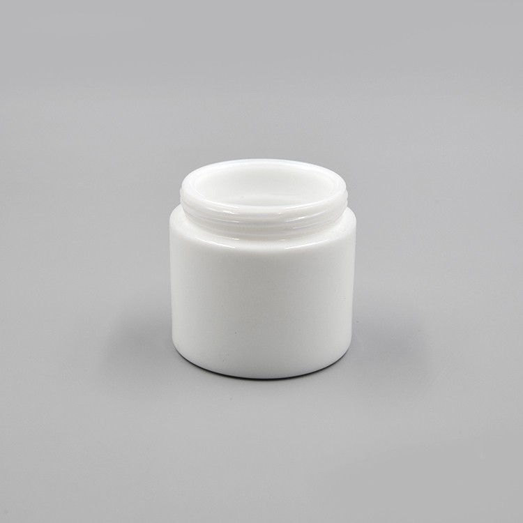 New design 120ml opal porcelain white glass cosmetic cream jar luxury for face cream 