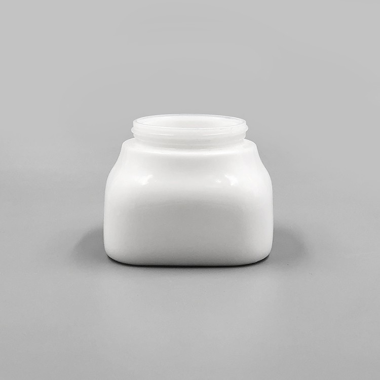 Wide mouth recycled eco-friendly face cream jar 150ml Opal white glass cosmetic jar  