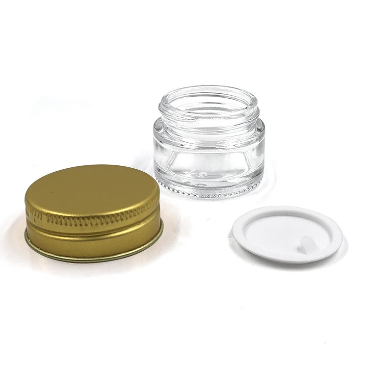 1/2 oz 15g straight side glass cosmetic cream packaging jar