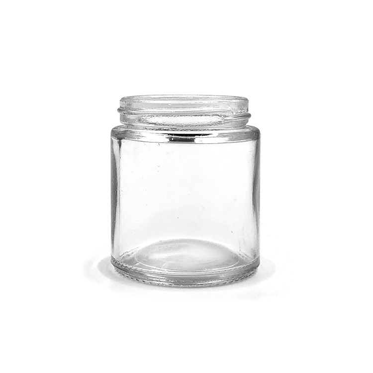 80ml Empty Glass Round Jars bottles, Cosmetics bottles,with White Inner Liners and Sliver Lids 
