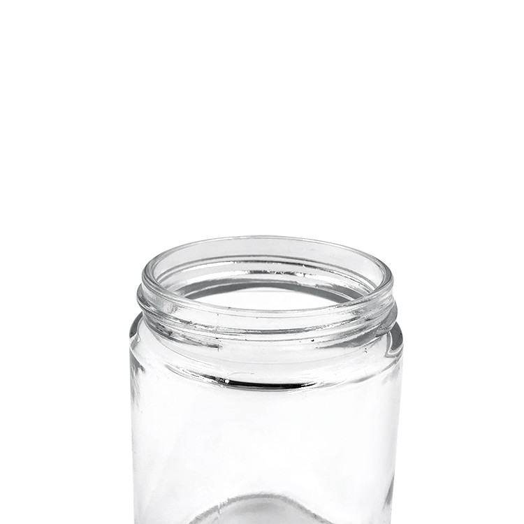  8oz clear glass cosmetic screw cap empty round jar for facial cream 