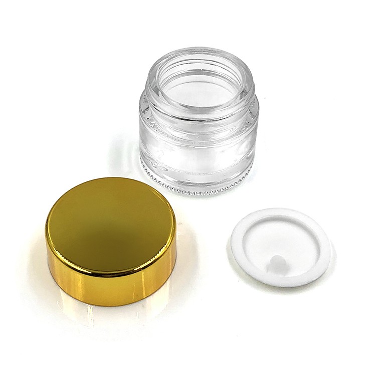 Factory price 10ml glass lip balm empty jar with with inner seal 
