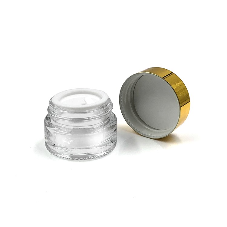 Skincare packaging round 5ml small cosmetic sample glass eye cream jar 