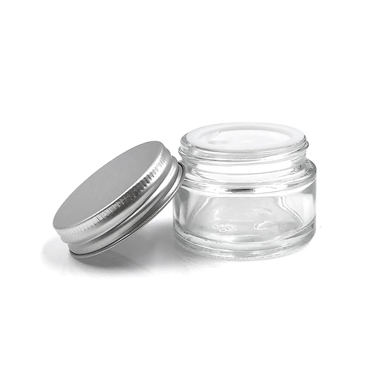 Straight side round 1 oz 30ml glass salve jars for cosmetic use 