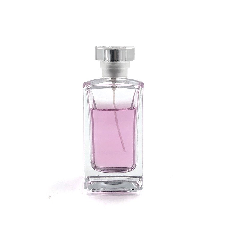 Crimp perfume bottle 100ml, 100ml rectangle perfume bottle glass , High ...