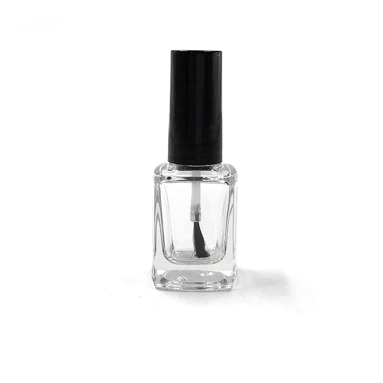 12ml Square Empty Nail Polish Clear Bottles with Brush Cap Funnel, High ...