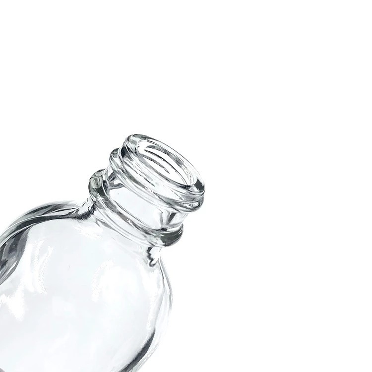 Boston Round Glass Bottle 1 oz Clear - w/ Mini Trigger Spray 