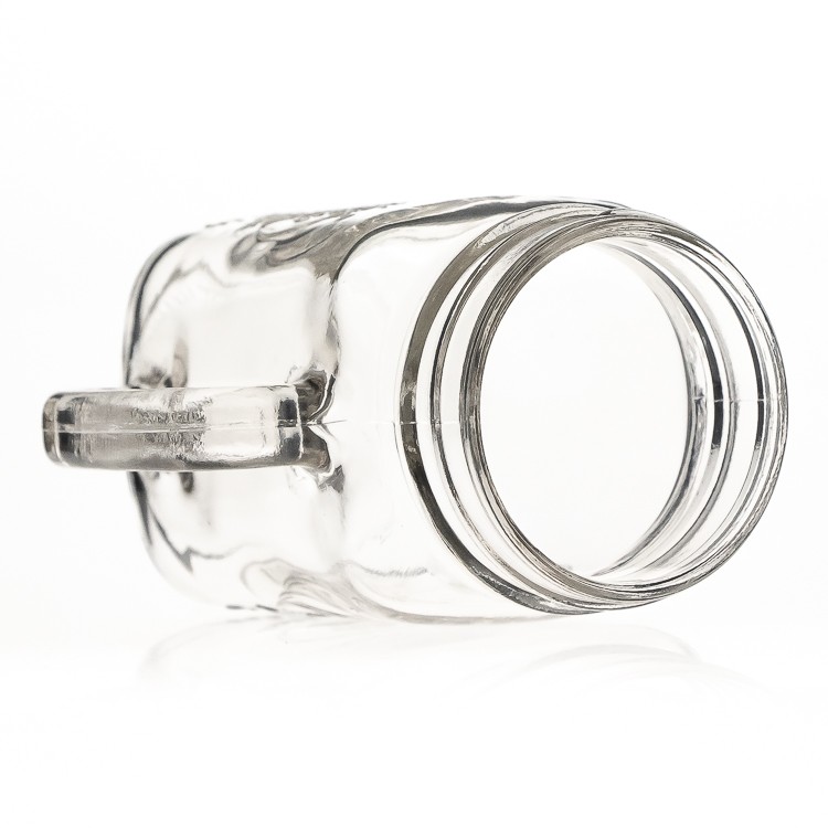 Factory Directly Supply Drinkware Type Mugs Cup 400 ml 13oz Glass Mason Jar with Handle 