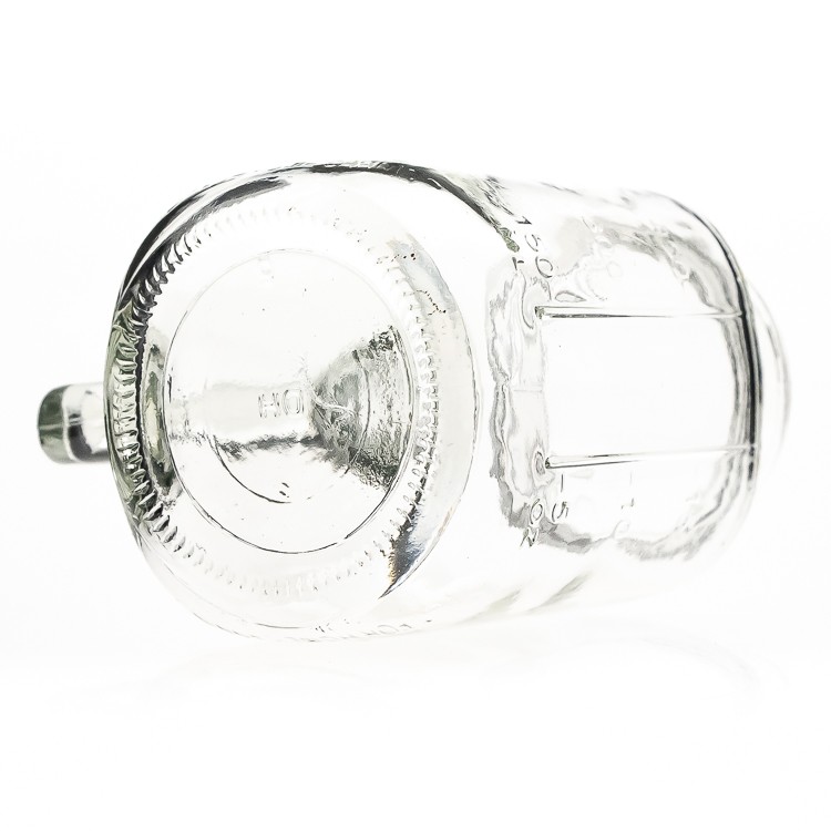 Large Capacity Square Shaped Beverage Bottles 600 ml 20 oz Glass Mason Jar with Handle 
